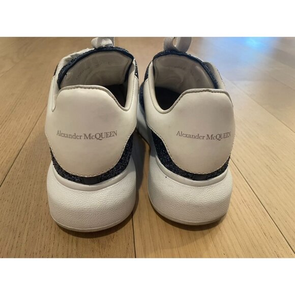 Alexander McQueen Womens Glitter Sneakers White Sole & Laces Size 35 EU - Picture 5 of 12